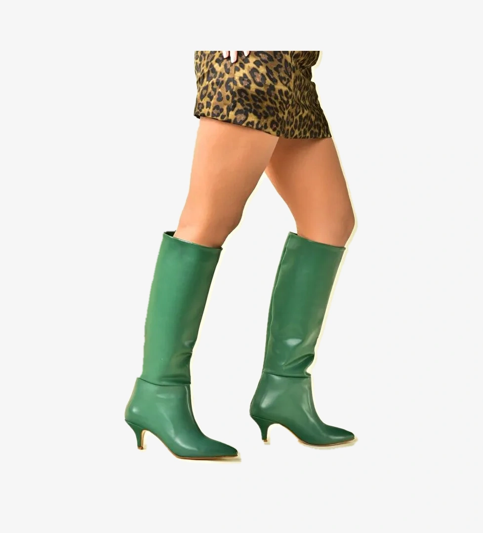 J749205309 Yeşil Kadın Çizme