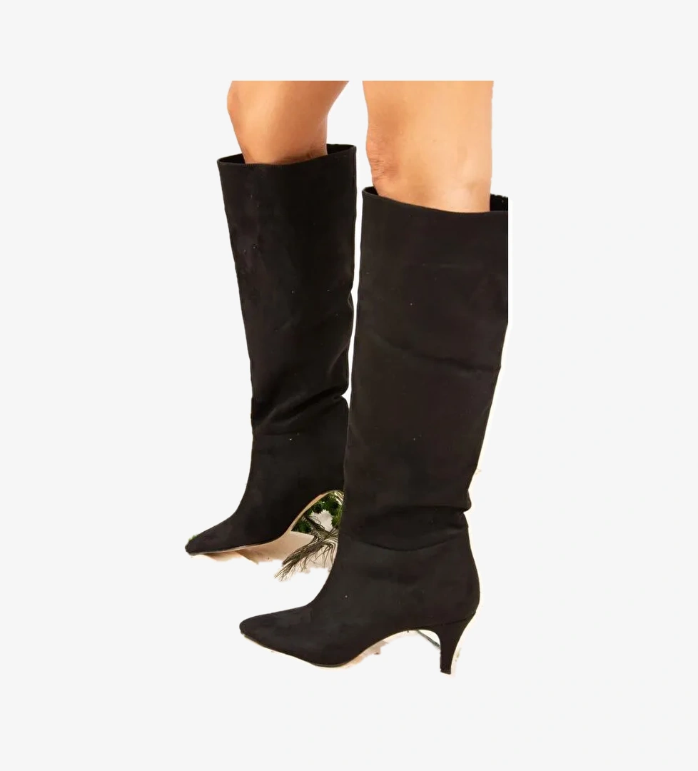 J749205302 Siyah Kadın Çizme - Görsel 1