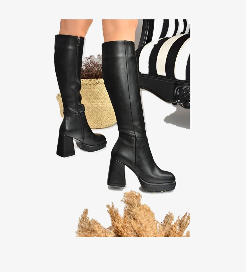 L2823901 Siyah Kadın Çizme - Görsel 1