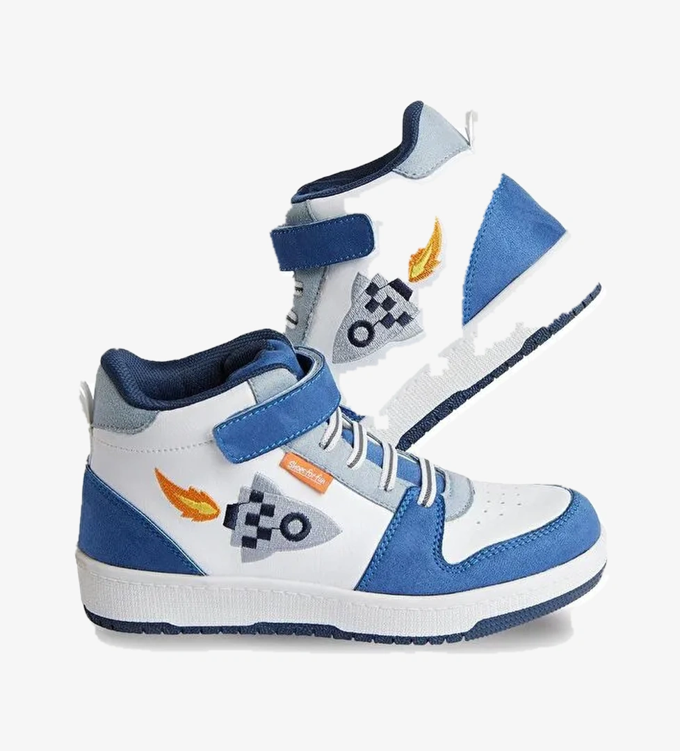 Roket Erkek Çocuk Beyaz Sneakers - Görsel 1