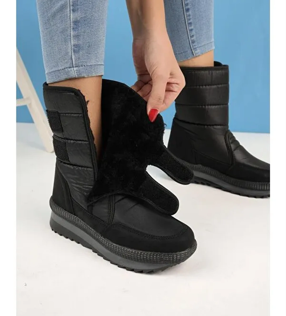 Felya Kadın İçi Kürklü Cırtlı Yağmur Ve Kar Botu - Görsel 1