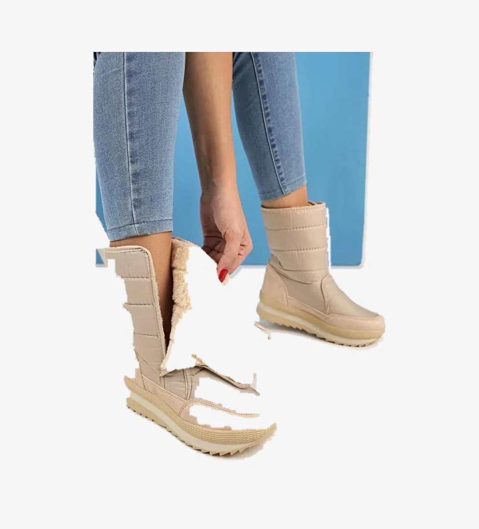 Felya Kadın İçi Kürklü Cırtlı Yağmur Ve Kar Botu