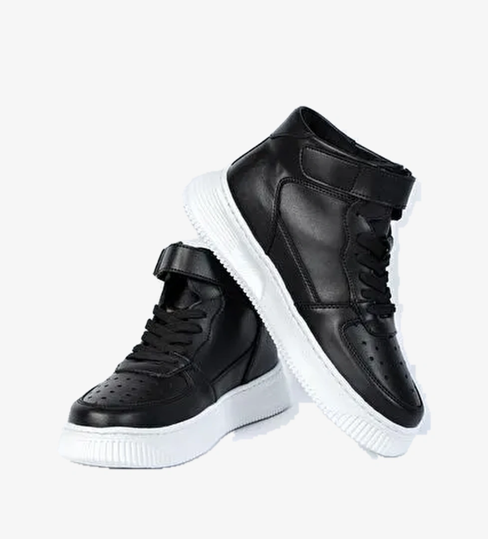 Yuvarlak Burunlu Cırt Cırtlı Bağcıklı Bilek Boy Günlük Erkek Spor Ayakkabı