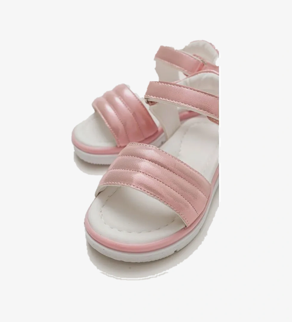 Kız Çocuk Pudra Ortopedik Destekli Çocuk Sandalet - Görsel 1