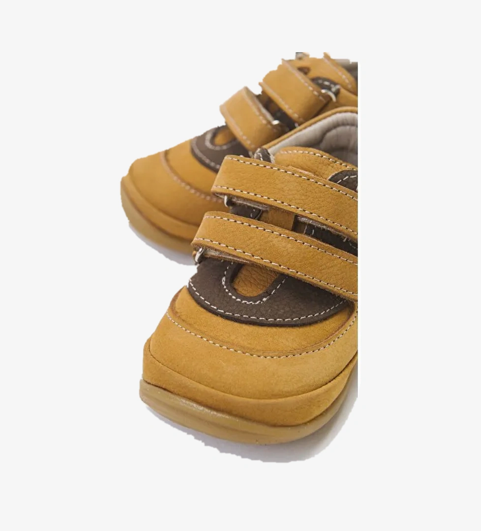 Erkek Çocuk Sarı Hakiki Deri İlk Adım Günlük Ayakkabı