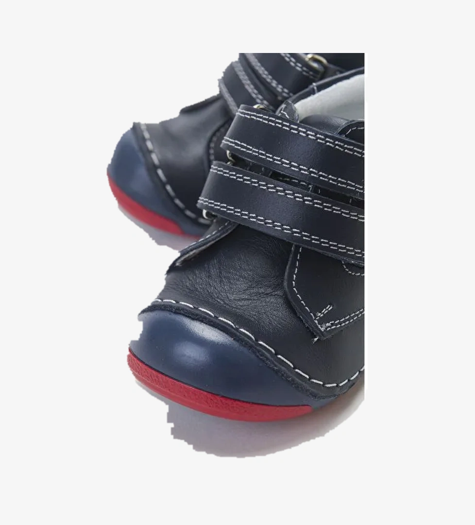 Erkek Çocuk Lacivert Hakiki Deri İlk Adım Bot