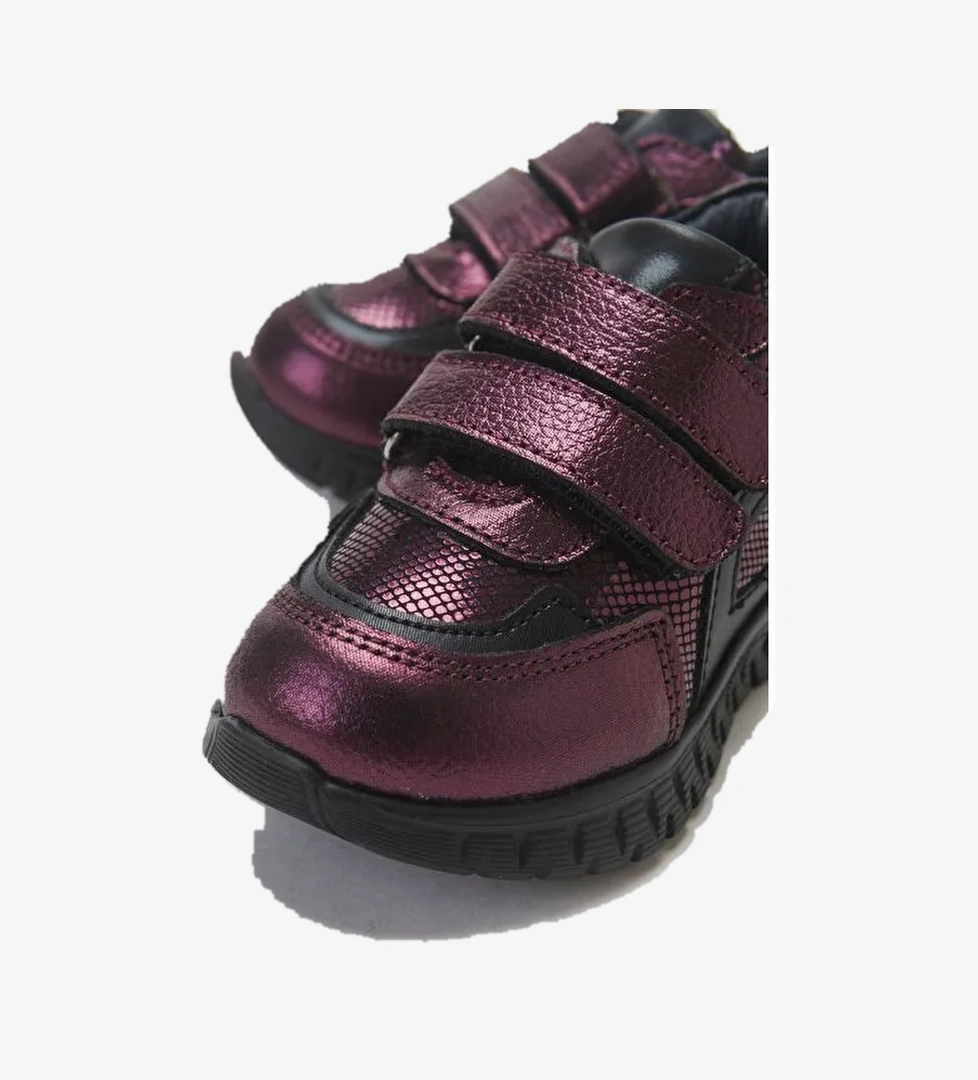 Kız Çocuk Bordo Hakiki Deri Günlük Çocuk Ayakkabı - Görsel 1