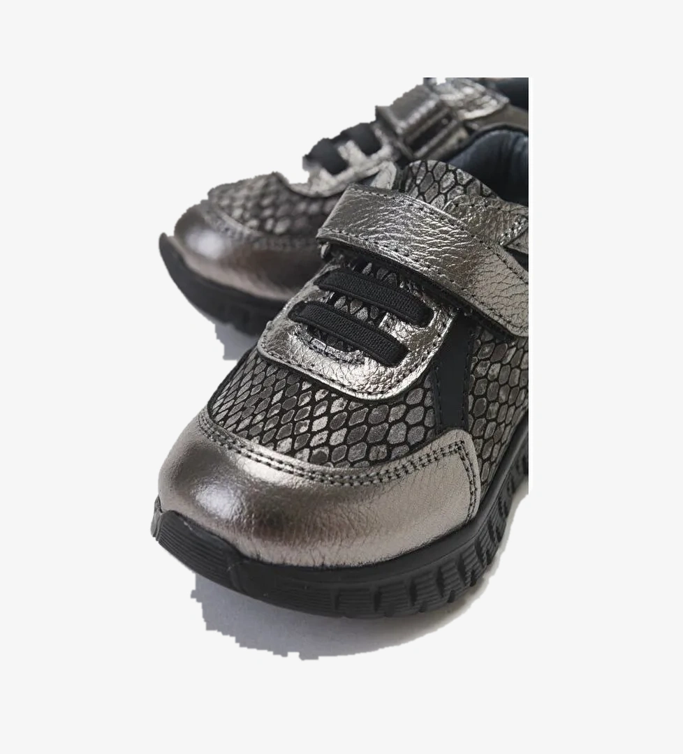 Kız Çocuk Platin Hakiki Deri Günlük Çocuk Ayakkabı - Görsel 1