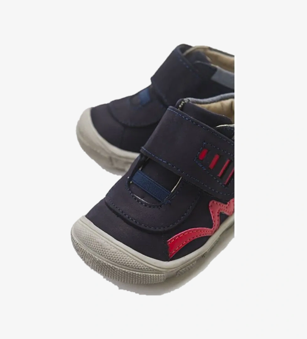 Erkek Çocuk Lacivert Hakiki Deri İlk Adım Bot - Görsel 1