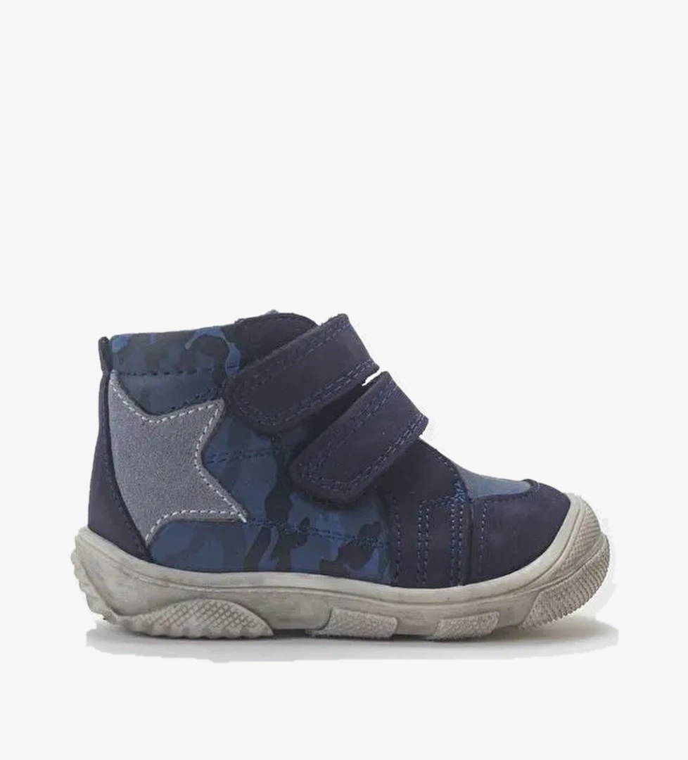 Erkek Çocuk Lacivert Hakiki Deri İlk Adım Bot