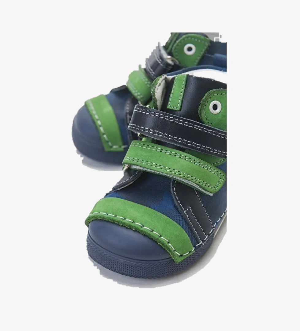 Erkek Çocuk Lacivert Hakiki Deri İlk Adım Bot - Görsel 1