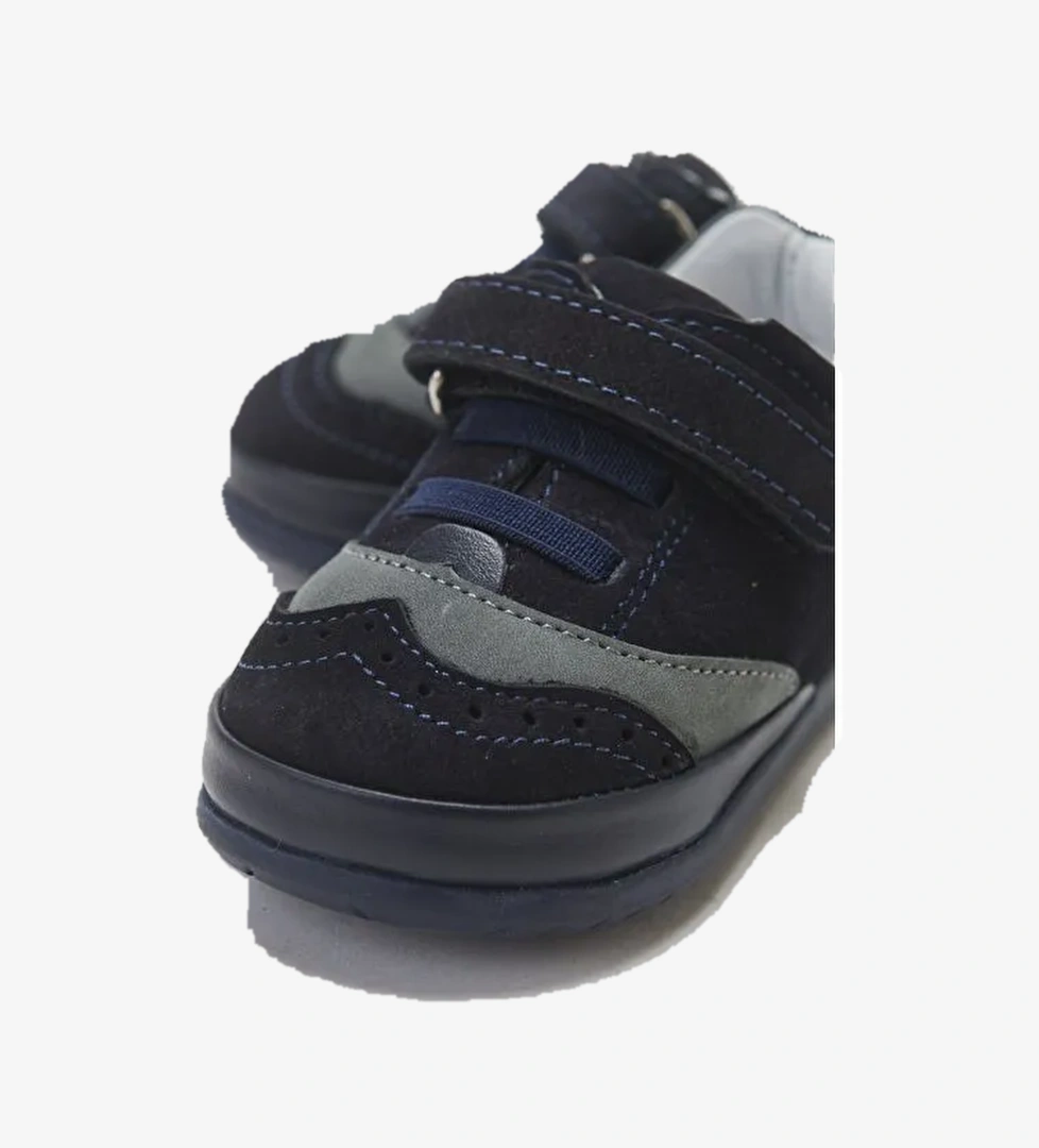 Erkek Çocuk Lacivert Hakiki Deri İlk Adım Günlük Ayakkabı