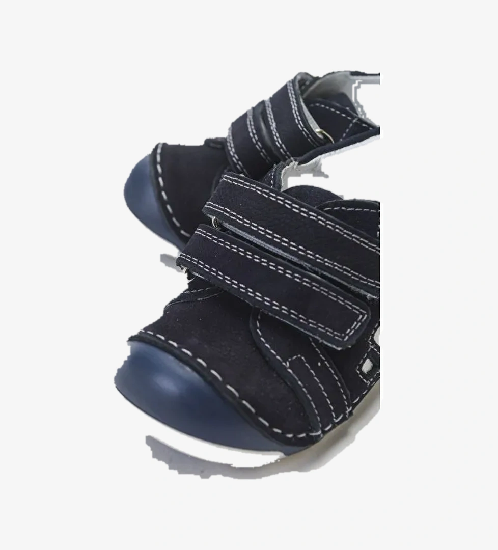 Erkek Çocuk Lacivert Hakiki Deri İlk Adım Bot