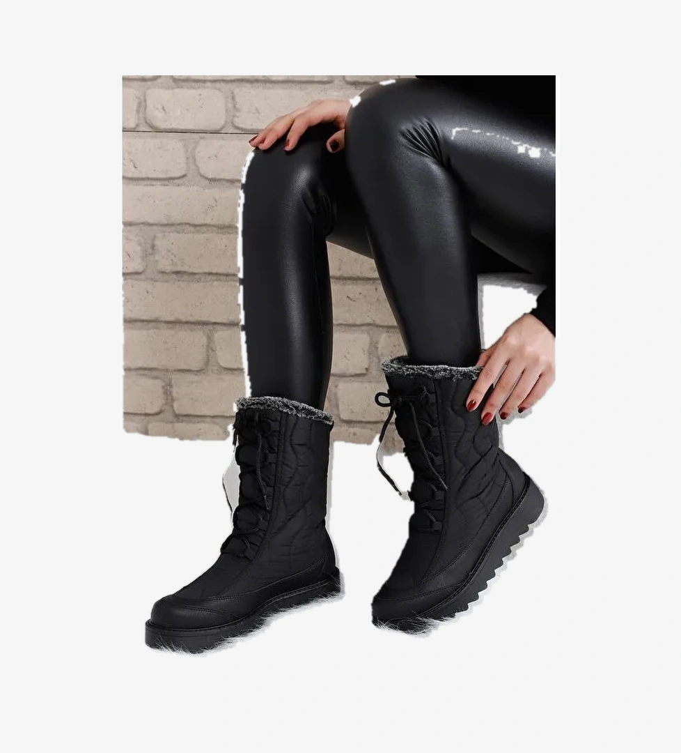 Gönderi̇(r) SİYAH Yuvarlak Burun Kadın Kar Botu 06414 model görseli