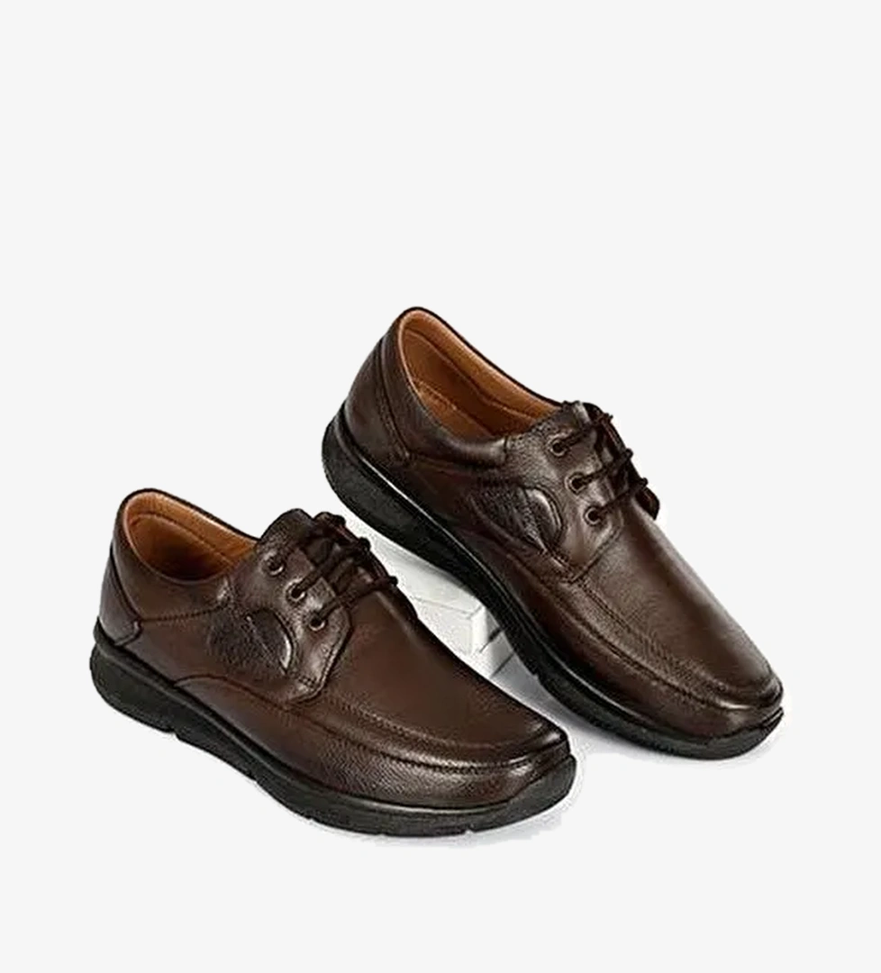 Gönderi̇(r) KAHVERENGİ Hakiki Deri Yuvarlak Burun Bağcıklı Erkek Ayakkabı 42131 model görseli
