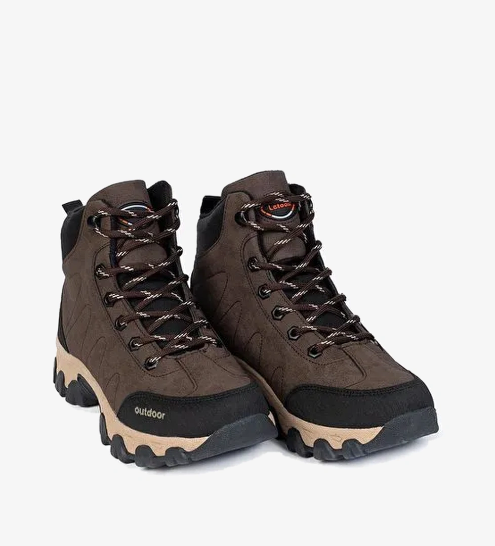 Yuvarlak Burunlu Bağcıklı Erkek Trekking Bot