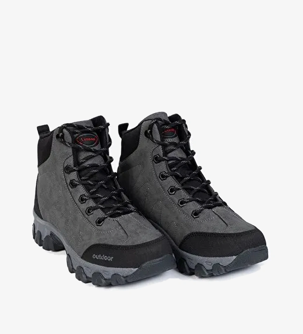 Yuvarlak Burunlu Bağcıklı Erkek Trekking Bot