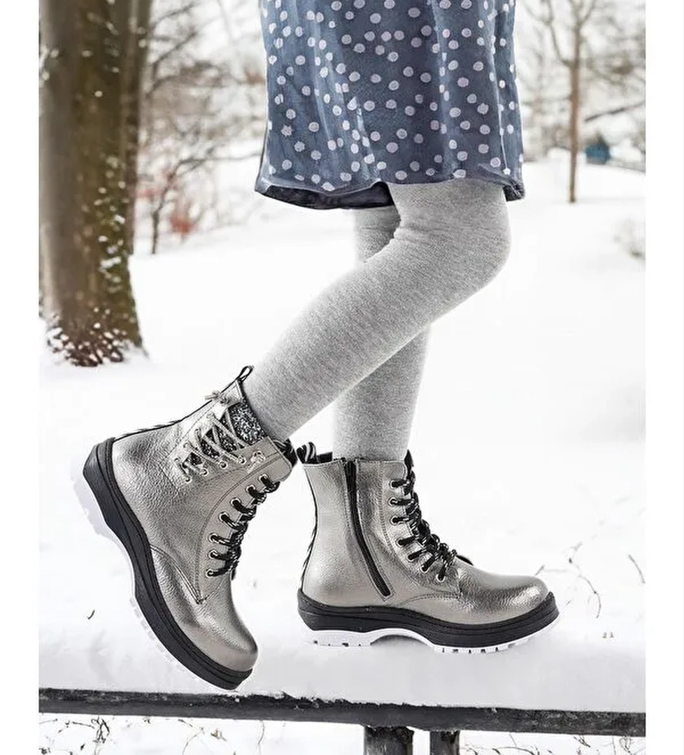 Termo Taban Kız Çocuk Bot 621 Kırışık Taşlı - Görsel 1