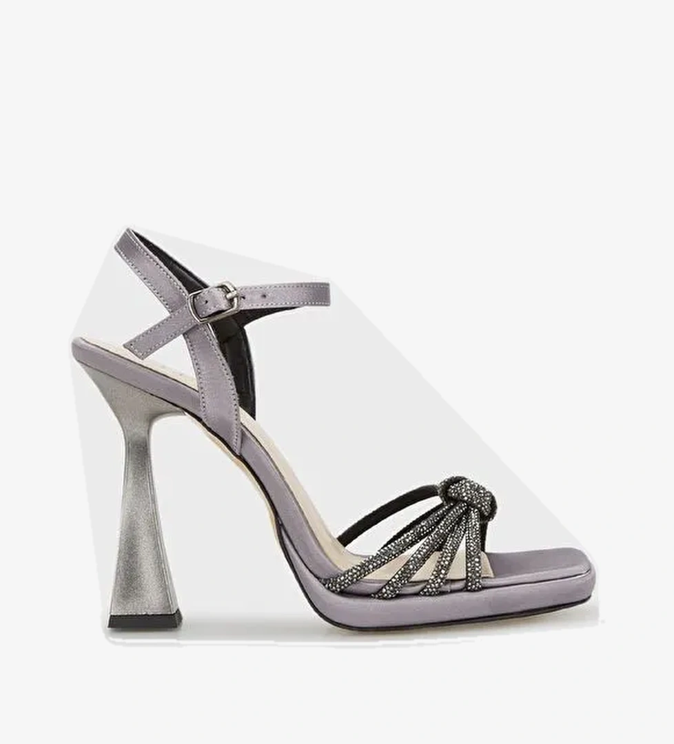 Lela Bayan Parlak Taşlı Abiye Plati̇n Ayakkabı 347440 model görseli