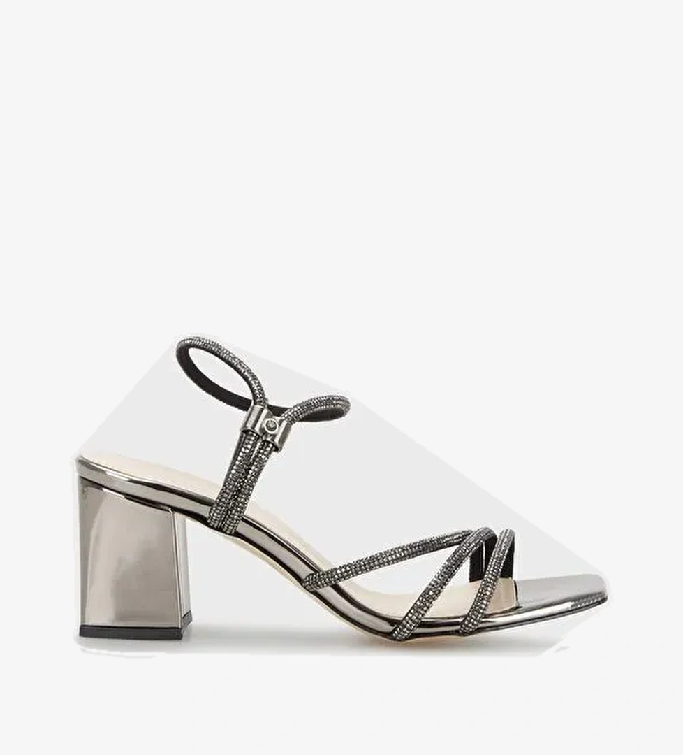 Taşlı Tokalı Topuklu Abiye Kadın Ayakkabı 347ELLA1705 - Görsel 1