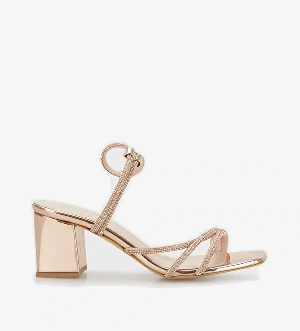 Taşlı Tokalı Topuklu Abiye Kadın Ayakkabı 347ELLA1705