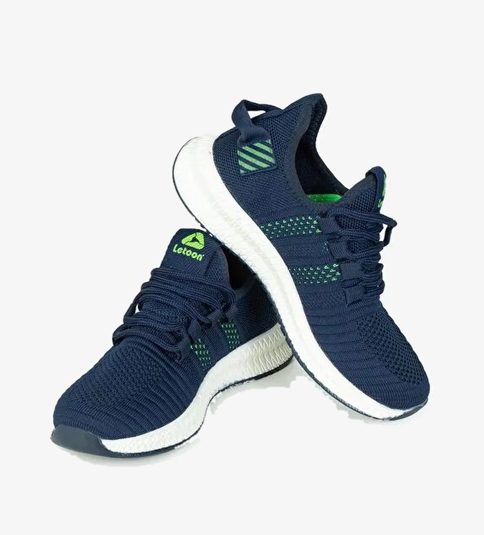 Yuvarlak Burunlu Bağcıklı Erkek Spor Ayakkabı - Görsel 1