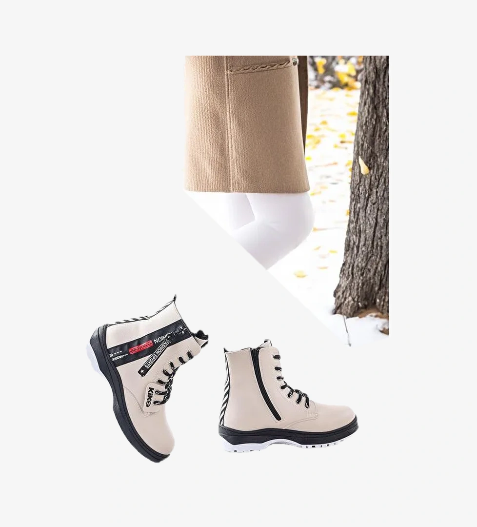 Fermuarlı Termo Taban Kız Çocuk Bot 623 Cilt