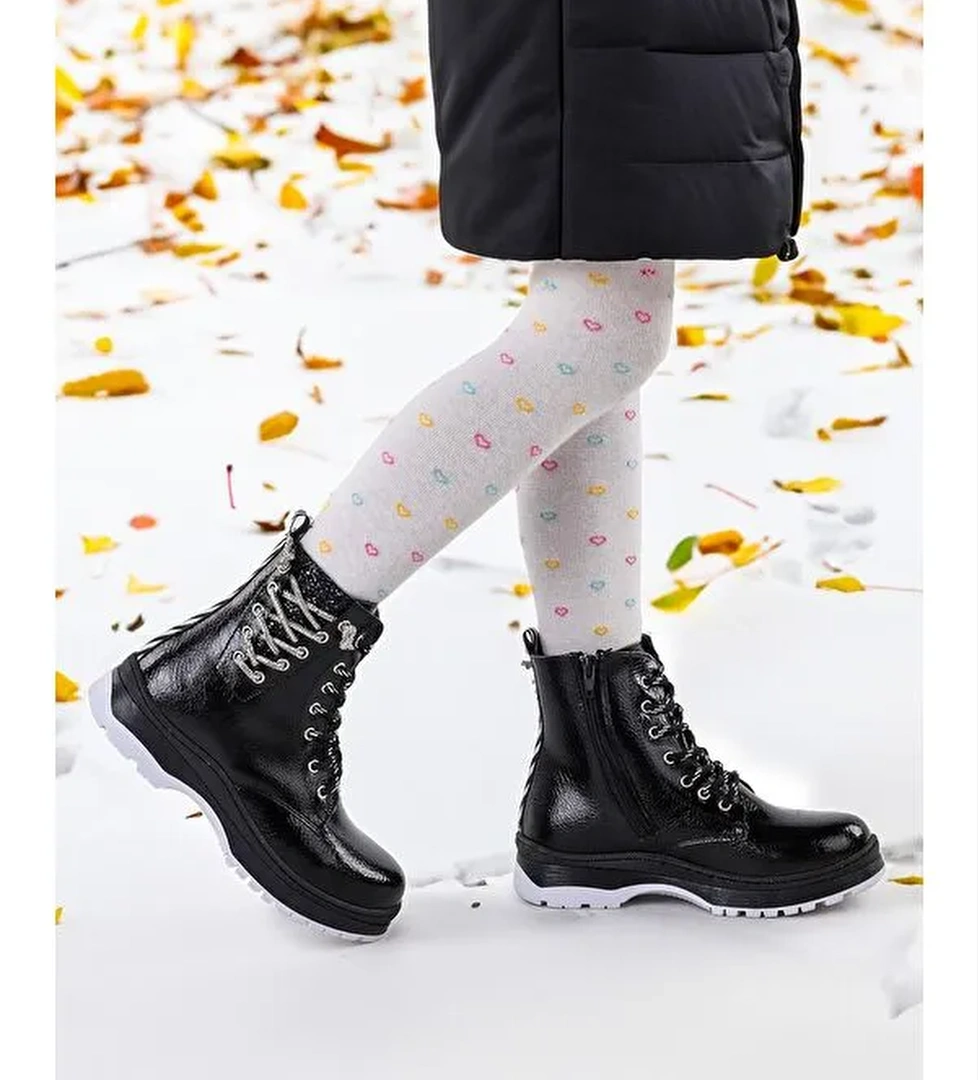 Termo Taban Kız Çocuk Bot 621 Kırışık Taşlı