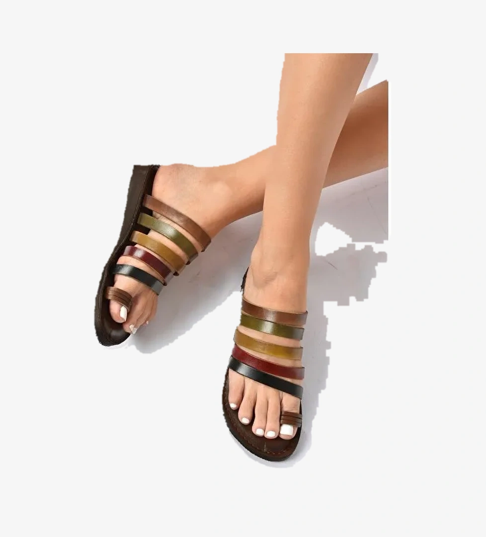 K3746802 Karışık Renkli Kadın Terlik