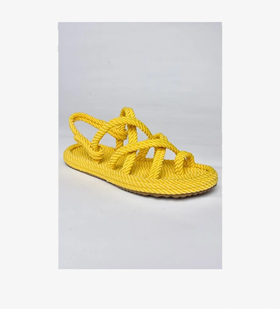 F470135104 Sarı Kadın Sandalet - Görsel 1