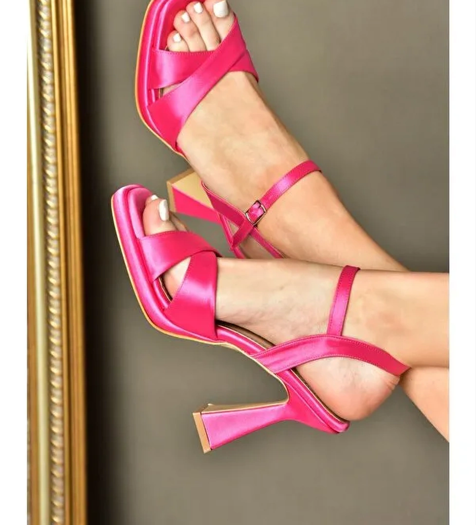 P5690210 Fuşya Kadın Topuklu Ayakkabı - Görsel 1