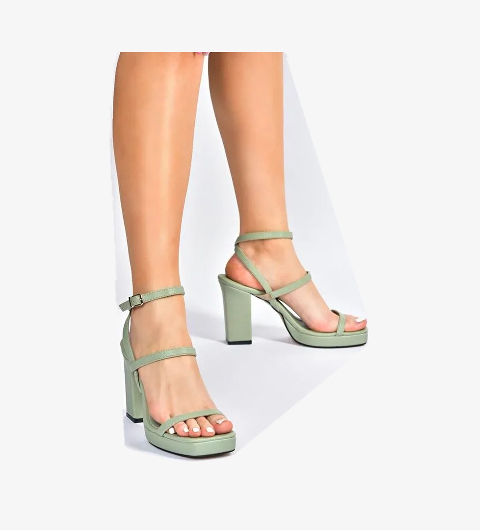 M2824627 Yeşil Kadın Topuklu Ayakkabı