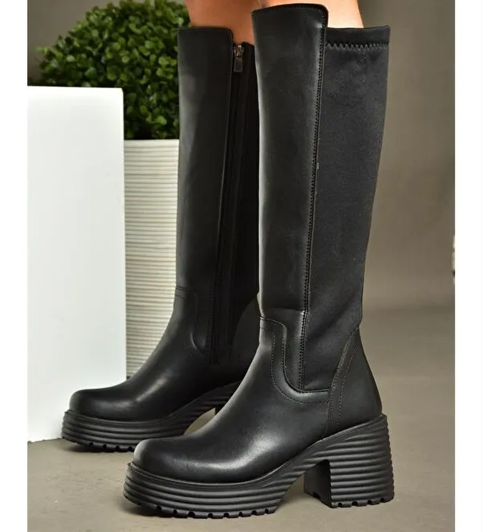 R9960217 Siyah Kadın Çizme - Görsel 1