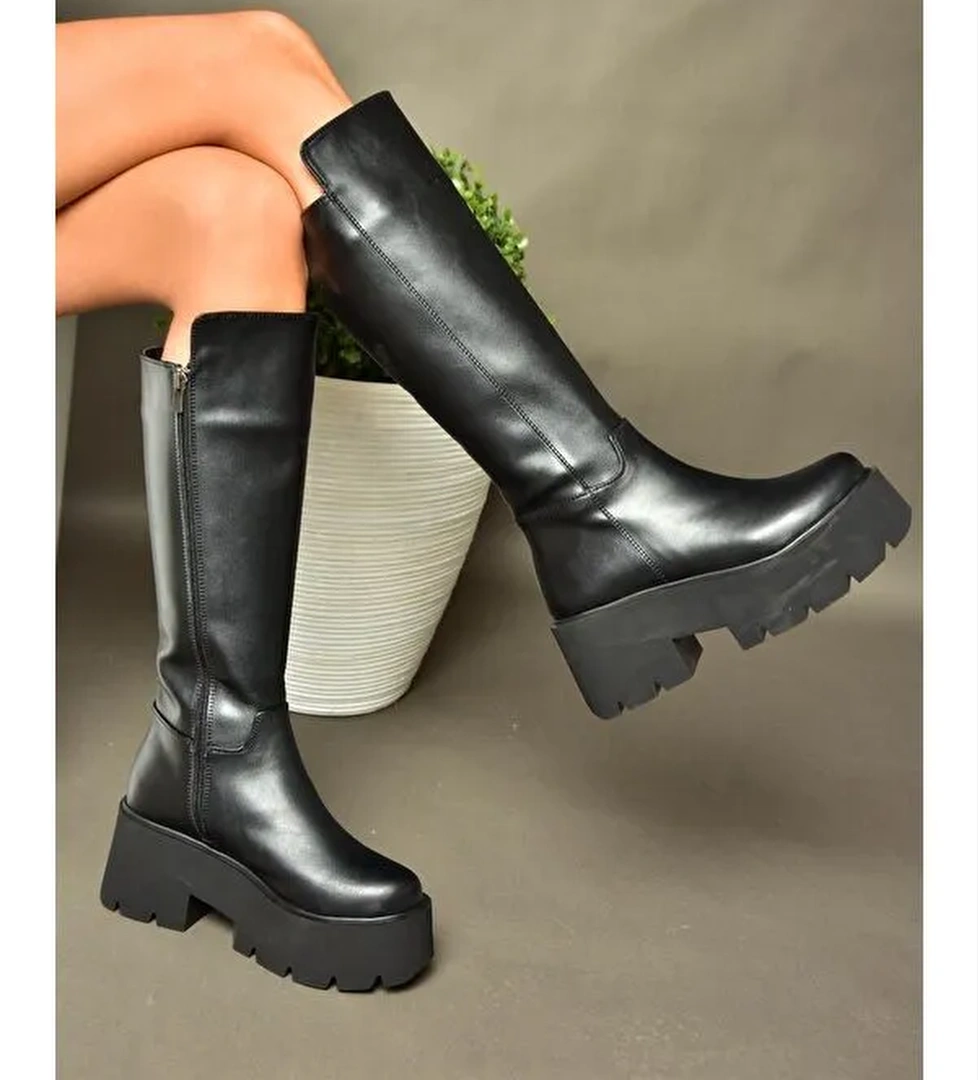 R6101320 Siyah Kadın Çizme - Görsel 1