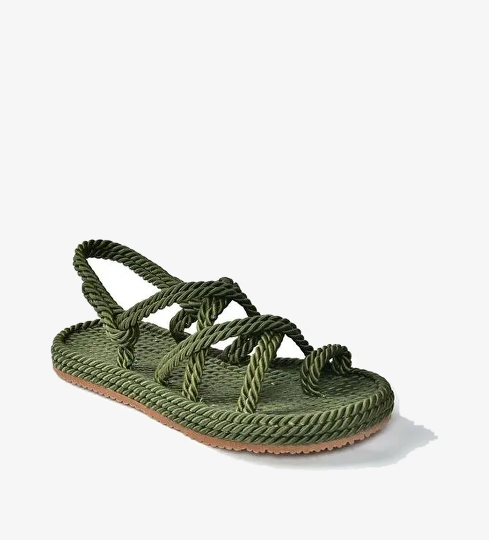 F470135104 Haki Kadın Sandalet