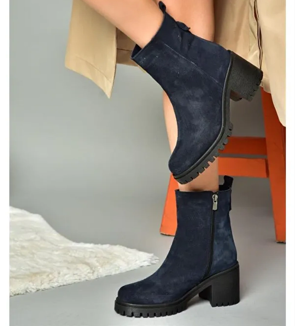 R6540065 Lacivert Kadın Bot