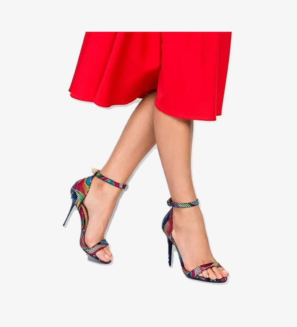 Fox Shoes B922112607 Karışık Renkli Kadın Topuklu Ayakkabı model görseli