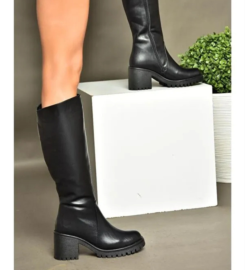 R6540477 Siyah Kadın Çizme - Görsel 1