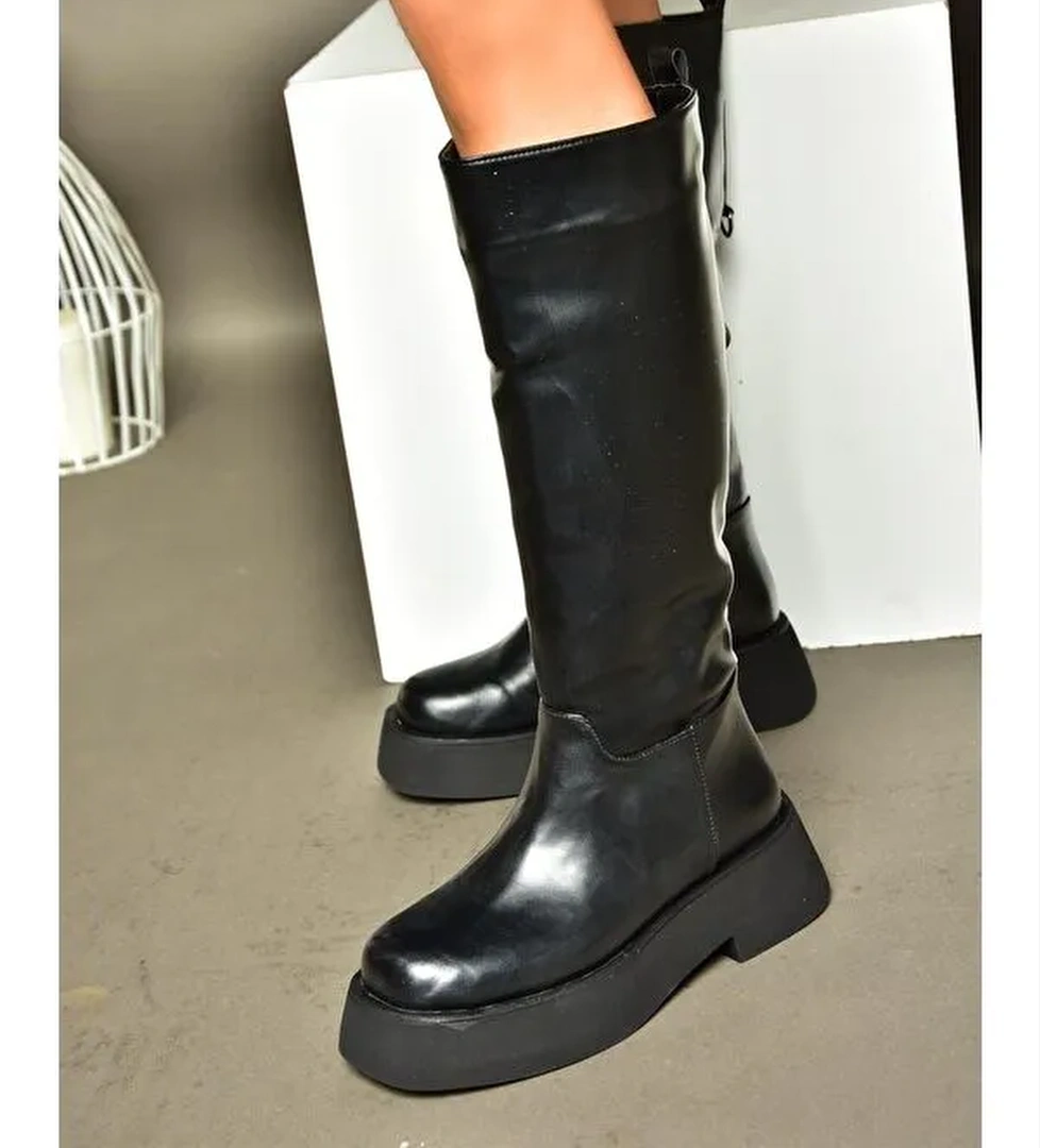 R6100670 Siyah Kadın Çizme - Görsel 1