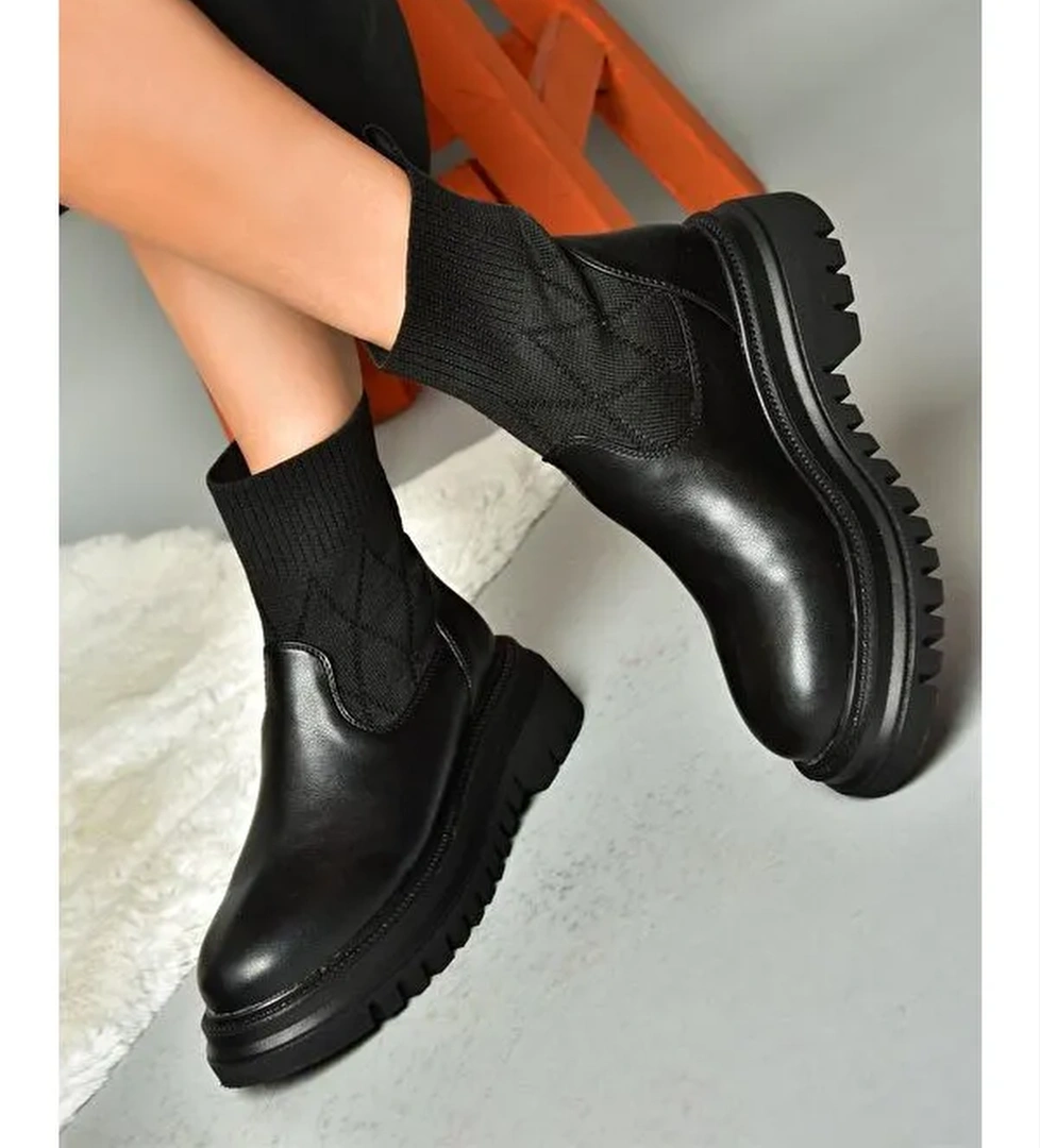 Fox Shoes R3121006 Siyah Kadın Bot model görseli