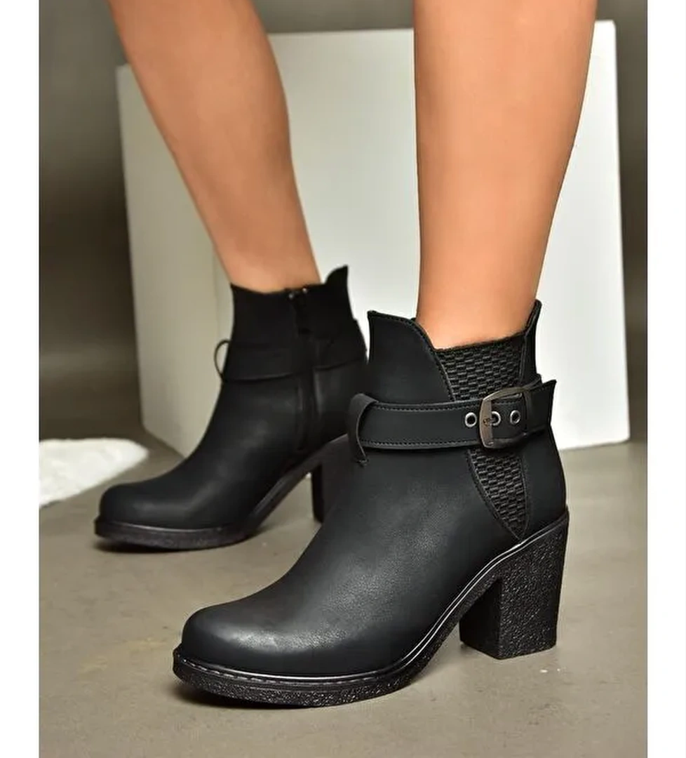 Fox Shoes R6741514 Siyah Taba Kadın Bot model görseli