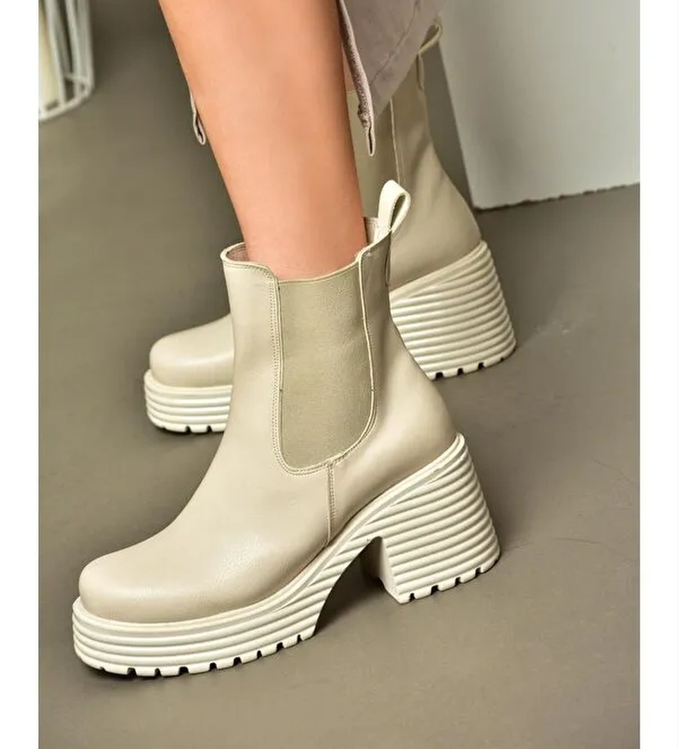 R9960200 Bej Kadın Bot - Görsel 1