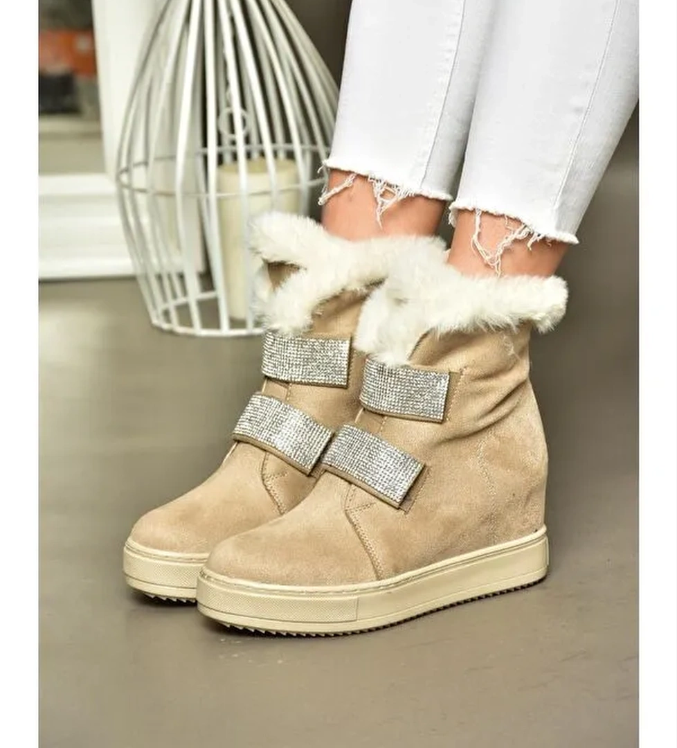 R6028916 Bej Kadın Bot - Görsel 1