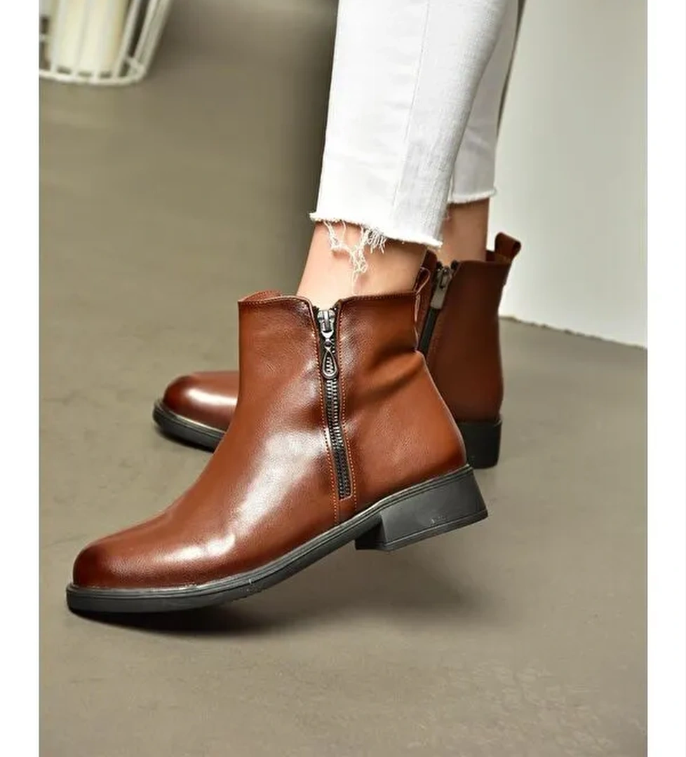 Fox Shoes R3740504 Vizon Taba Kadın Bot model görseli