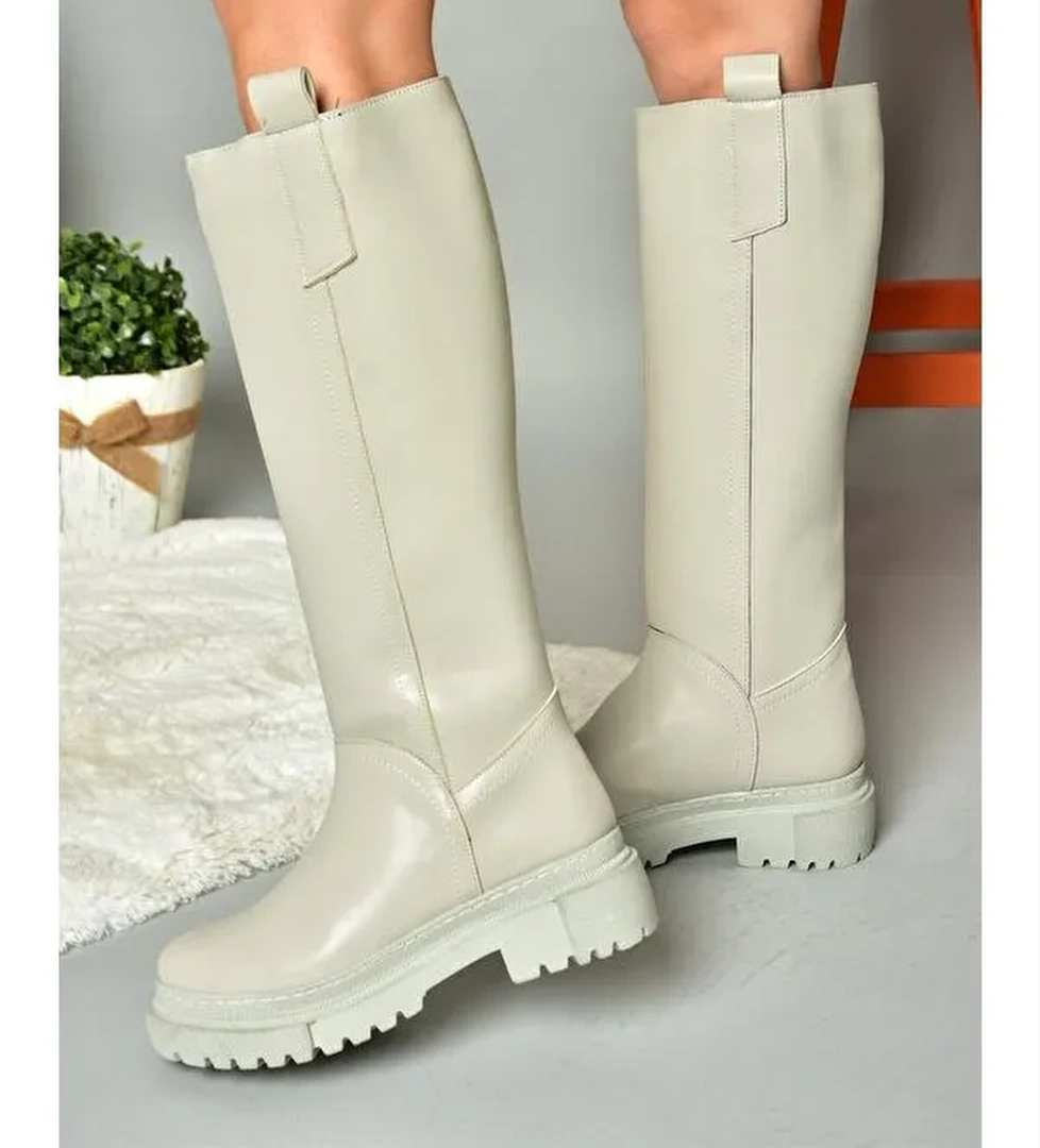 R9732011 Açık Gri Kadın Çizme