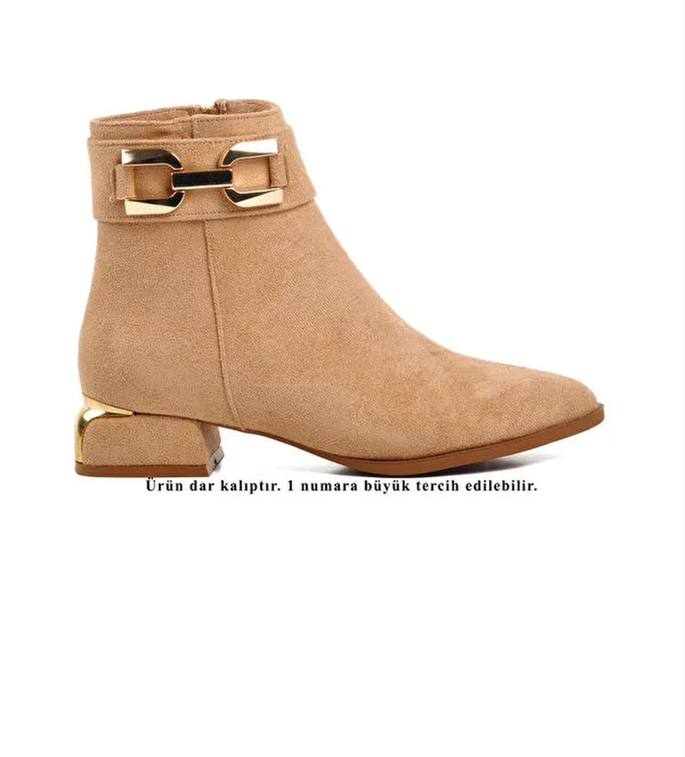 Bej Süet Kadın Bot 248035 Z