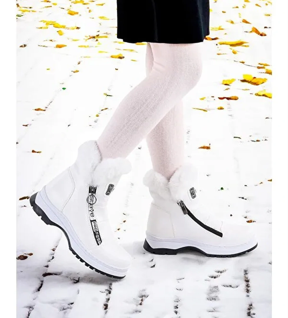 250 Rugan Çatlak Fermuarlı Kız Çocuk Bot Ayakkabı