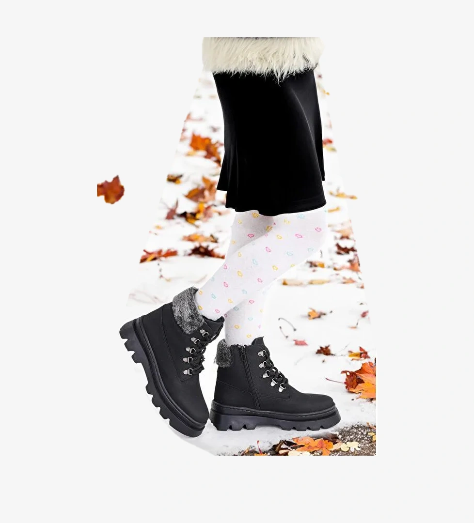 500 Günlük Fermuarlı Kız Çocuk Bot Ayakkabı