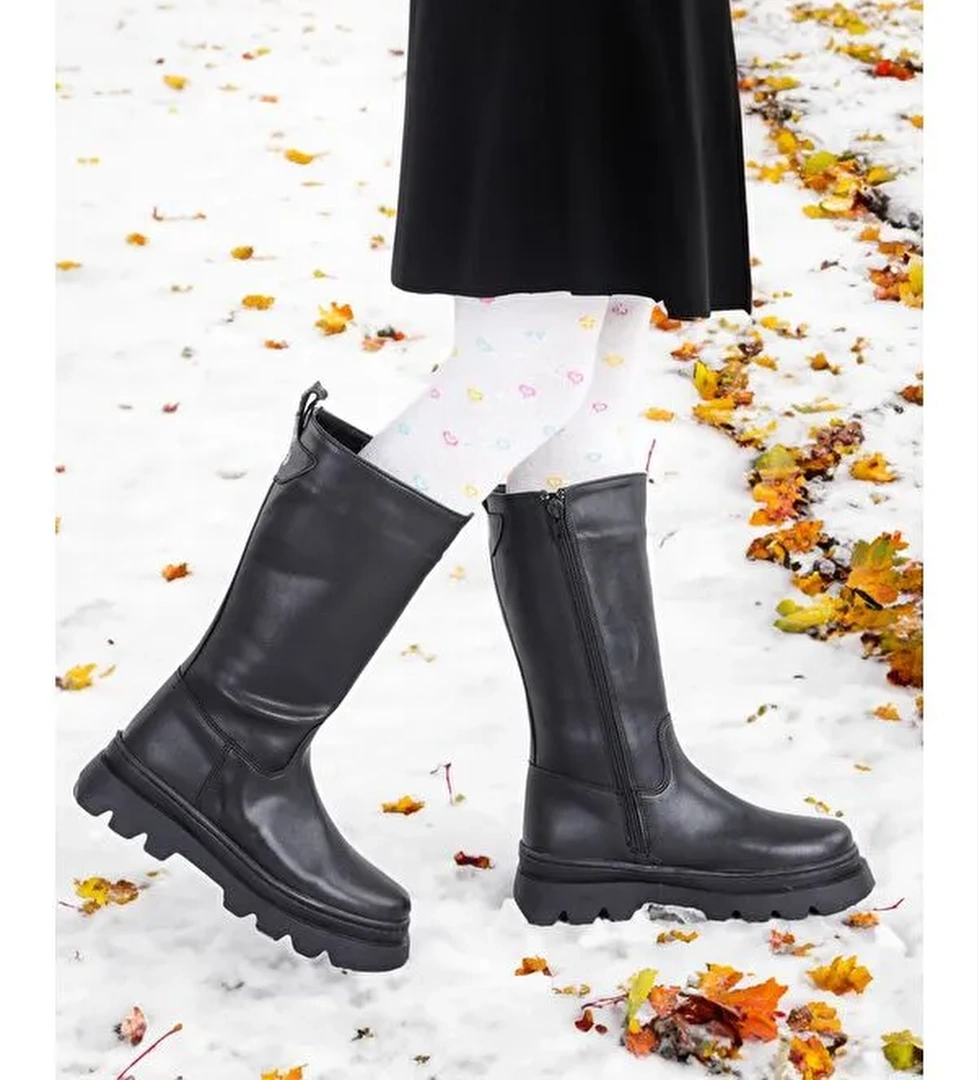 500 Uzun Fermuarlı Kız Çocuk Çizme Bot