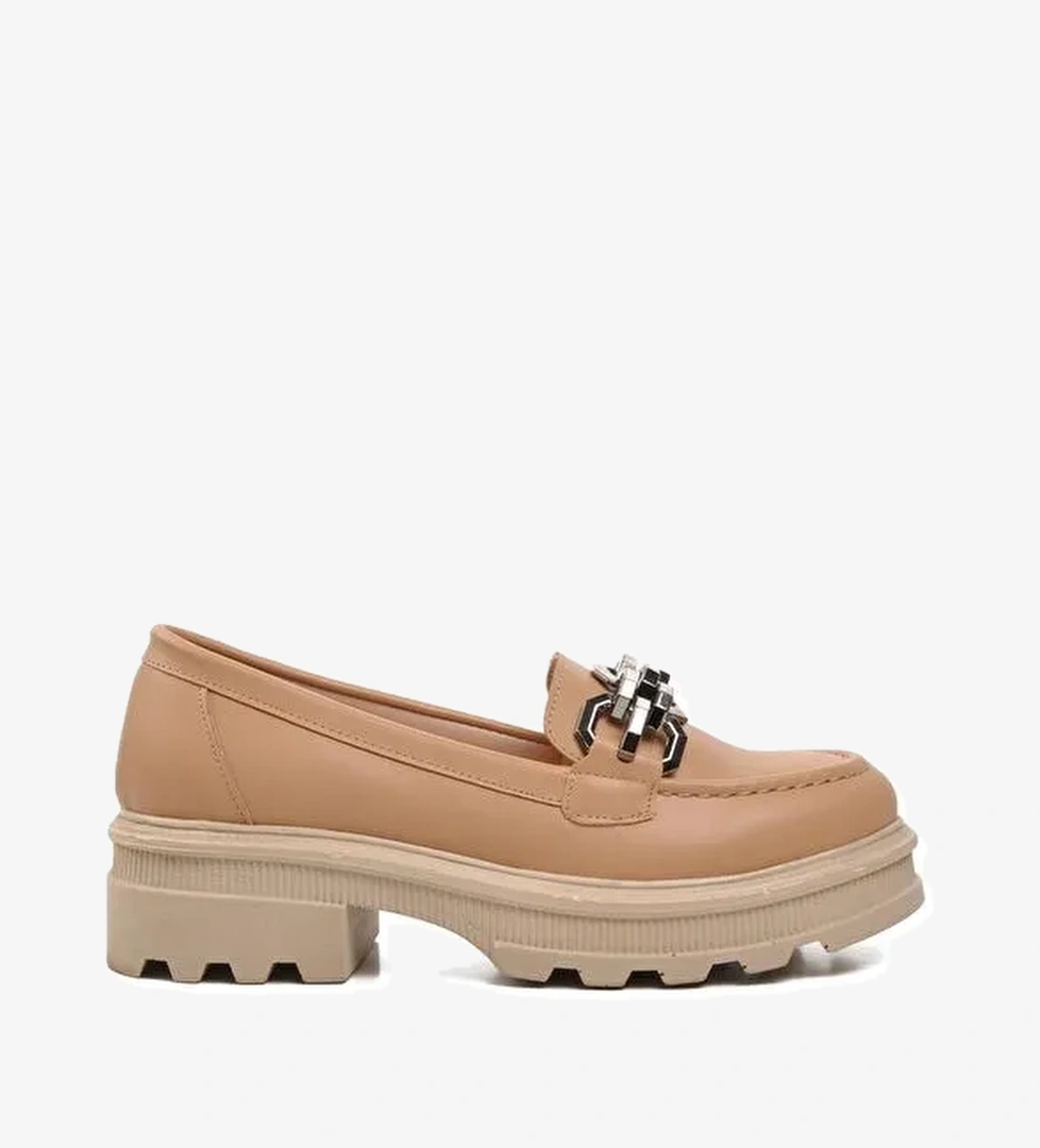 572327 Nude Kadın Loafer Ayakkabı